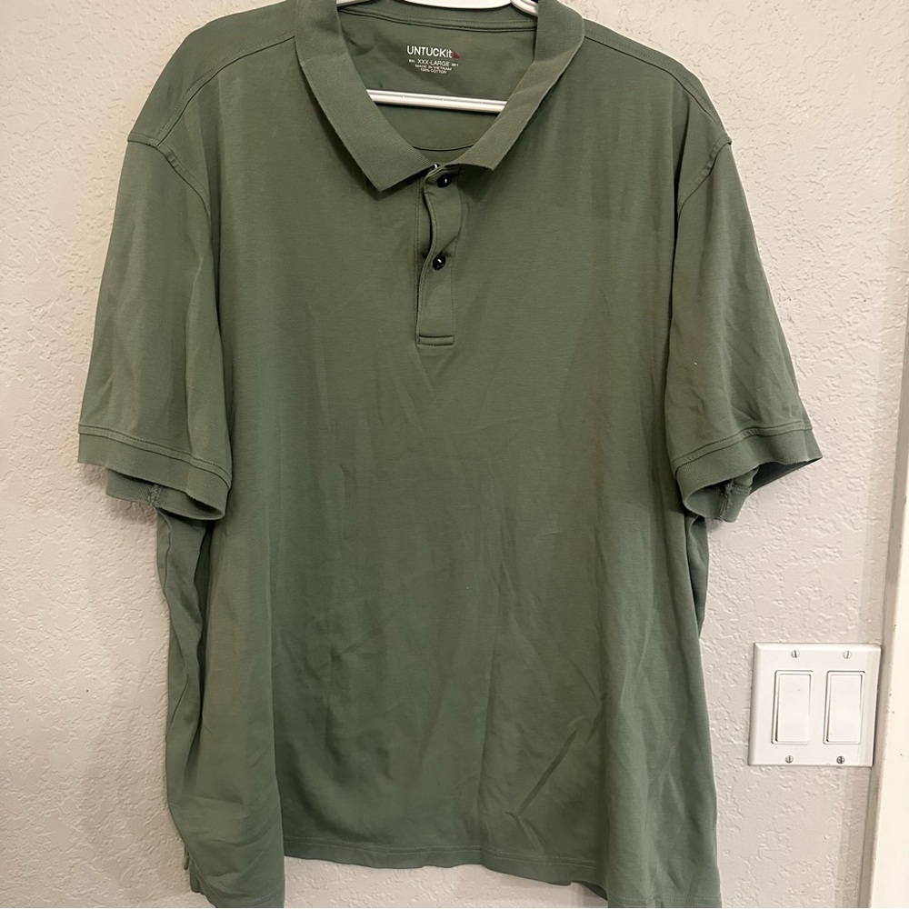 UNTUCKit Men’s Olive‎ Green Polo Size XXXL